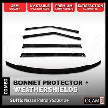 Load image into Gallery viewer, Bonnet Protector, Weathershields For Nissan Patrol Y62 2012-19 Visors