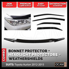 Load image into Gallery viewer, Bonnet, Headlight Protectors, Weathershields for Toyota Aurion 2012-2015