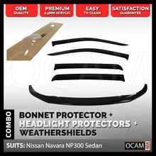 Load image into Gallery viewer, Bonnet, Headlight Protector & Window Visor for Nissan Navara NP300 07/2015-02/2021