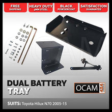 Load image into Gallery viewer, OCAM Dual Battery Tray for Toyota Hilux N70 2005-15 Under Bonnet
