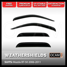 Load image into Gallery viewer, Premium Weathershields for Mazda BT50 & Ford Ranger 2006-2011 Window Door Visors