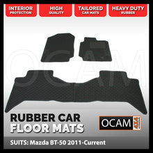 Load image into Gallery viewer, CMM Rubber Car Floor Mats for Mazda BT-50 11/2011-08/2020 Dual Cab
