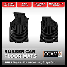 Load image into Gallery viewer, CMM Rubber Car Floor Mats for Toyota Hilux N70, 08/2011-15, Single Cab
