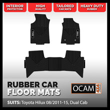 Load image into Gallery viewer, CMM Rubber Car Floor Mats for Toyota Hilux N70, 08/2011-15, Dual Cab