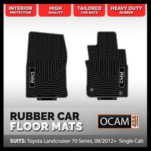 Load image into Gallery viewer, CMM Rubber Car Floor Mats for Toyota Landcruiser 70 78 79 Series SINGLE CAB, 08/2012-Current