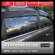Load image into Gallery viewer, OCAM Weathershields for Holden Captiva 5 & 7 2006-2020 Tinted Window Visors