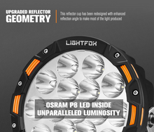 Load image into Gallery viewer, Lightfox 7inch Osram LED Driving Spotlights 1Lux 816m Pair 12603 Lumens