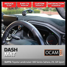 Load image into Gallery viewer, Dash Mat for Toyota Landcruiser 300 Series 2021-Current, Sahara, ZX & GR Sport