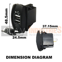 Load image into Gallery viewer, Rocker Switch Laser Etched Carling Style USB Work Light Bar 4WD HID 12V 24V DUAL USB