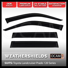 Load image into Gallery viewer, OCAM Weathershields For Toyota Landcruiser Prado 120 Series 03-09 Tinted Visors