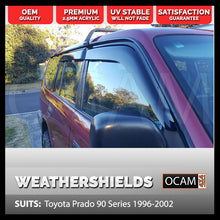 Load image into Gallery viewer, OCAM Weathershields Visors For Toyota Landcruiser Prado 90 Series 96-02