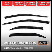 Load image into Gallery viewer, OCAM Weathershields for Toyota Aurion 2012-2017 Series Window Door Visors