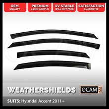 Load image into Gallery viewer, OCAM Weathershields For Hyundai Accent 2011+ Only Suits Sedan Tinted Guard