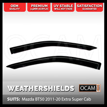 Load image into Gallery viewer, OCAM Weathershields for Mazda BT50 2011-20 Extra Super Cab Window Visors