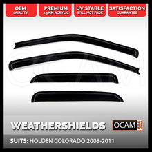 Load image into Gallery viewer, OCAM Weathershields for HOLDEN COLORADO 2008-2011 Window Door Visors