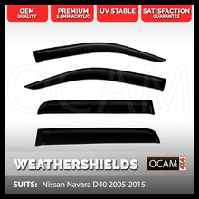 Load image into Gallery viewer, Weathershields for Nissan Navara D40 2005-2015 Window Visors