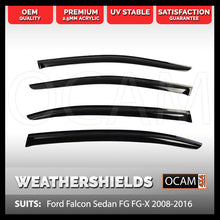 Load image into Gallery viewer, Weathershields For Ford Falcon Sedan FG FG-X 2008-2016 Visors XR XR6 XR8