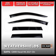 Load image into Gallery viewer, OCAM Weathershields for GWM Haval H6 2021-On Tinted Guard