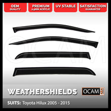 Load image into Gallery viewer, OCAM Weathershields For Toyota Hilux N70 2005-07/2011, Dual Cab SR SR5 Visors