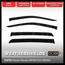 Load image into Gallery viewer, OCAM Weathershields for Nissan Navara NP300 D23 07/2015-2023, 4-pce Window Visors