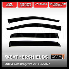 Load image into Gallery viewer, OCAM Weathershields for Ford Ranger PX PXMKII PXMKIII 2011-06/2022 Window Door Visors