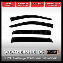 Load image into Gallery viewer, OCAM Weathershields for Ford Ranger PX MKII MKIII, Raptor, 2015-06/2022 Window Visors