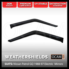 Load image into Gallery viewer, OCAM Weathershields for Nissan Patrol GQ Electric Mirrors 1988-97 UTE 2pc Visors