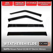 Load image into Gallery viewer, OCAM Weathershields For Nissan Patrol GQ 88-97 Electric Mirrors Maverick Visors