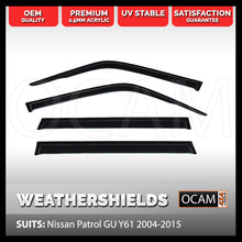 Load image into Gallery viewer, OCAM Weathershields for Nissan Patrol GU Y61 2004-2015 current shape Visors