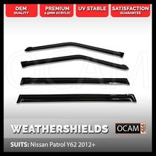 Load image into Gallery viewer, OCAM Weathershields For Nissan Patrol Y62 2012-Current Window Door Visors