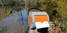 Load image into Gallery viewer, dunny buddy - Camping Toilet Roll Holder/Dispenser, Sunburnt Orange & Ironstone Grey