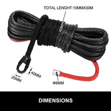 Load image into Gallery viewer, Electric Winch 30M Synthetic Rope Dyneema Replacement