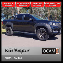 Load image into Gallery viewer, Kut Snake Flares Front & Rear Set for LDV T60 2017-21, ABS (Code #51/51)