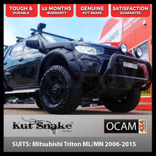 Load image into Gallery viewer, Kut Snake Flares Front & Rear Set for Mitsubishi Triton ML MN 2006-04/2015, 95mm ABS (Code #8/8)