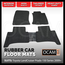 Load image into Gallery viewer, Tailored Rubber Floor Mats for Toyota LandCruiser Prado 150 Series 08/2009-07/2013 Car Mats