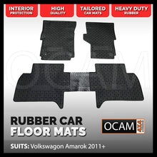 Load image into Gallery viewer, Tailored Rubber Floor Mats for Volkswagen Amarok 2010-2020 Car Mats Dual Cab
