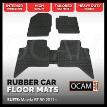 Load image into Gallery viewer, Tailored Rubber Floor Mats for Mazda BT50 11/2011-08/2020 Car Mats BT-50