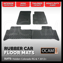 Load image into Gallery viewer, Tailored Rubber Floor Mats for Holden Colorado RG & 7 2012-14 Car Mats