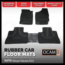 Load image into Gallery viewer, BRAND NEW Tailored Rubber Floor Mats for Nissan Navara D22 (2001-2015)