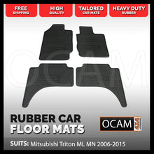 Load image into Gallery viewer, BRAND NEW Rubber Floor Car Mats For Mitsubishi Triton ML MN 2006-04/2015
