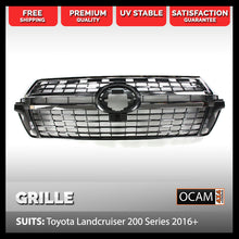 Load image into Gallery viewer, Front Mesh Grille for Toyota Landcruiser 200 Series 2015-21 Gun Metal Grey and Chrome