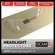 Load image into Gallery viewer, OCAM Headlight Headlamp Protectors for Toyota Hilux N70 Aug 2011-15 Lamp Covers