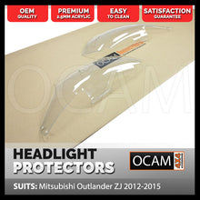 Load image into Gallery viewer, OCAM Headlight Headlamp Protectors for Mitsubishi Outlander ZJ 2012-2015 Covers