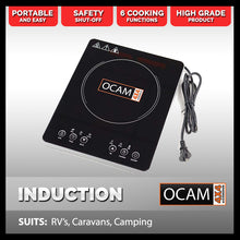 Load image into Gallery viewer, OCAM Induction Cooktop Single Bench-top Portable 2000W, Touch Control