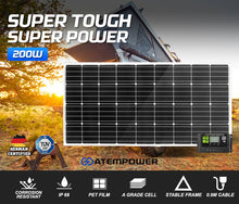 Load image into Gallery viewer, ATEM 250W Solar Panel Kit Mono Fixed Caravan Camping Power Battery Charging 12V