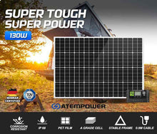 Load image into Gallery viewer, ATEM 130W Solar Panel Kit Mono Generator Caravan Camping Power Battery Charging 12V