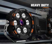 Load image into Gallery viewer, Lightfox Pair 7inch Osram Laser LED Driving Lights 1Lux 2226m 11285 Lumens