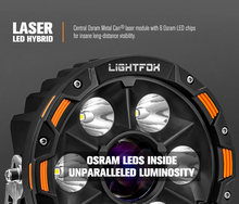 Load image into Gallery viewer, Lightfox Pair 7inch Osram Laser LED Driving Lights 1Lux 2226m 11285 Lumens