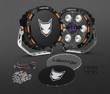 Load image into Gallery viewer, Lightfox Pair 7inch Osram Laser LED Driving Lights 1Lux 2226m 11285 Lumens
