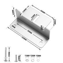 Load image into Gallery viewer, 4pcs Z Style Solar Panel Mounting kits Aluminum Alloy Brackets